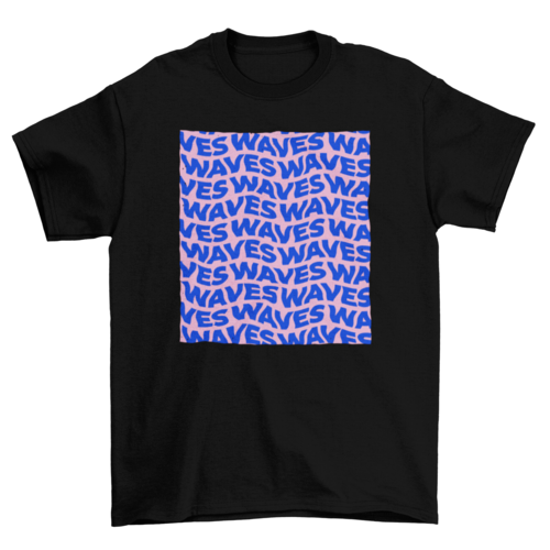 Waves texts illusions t-shirt