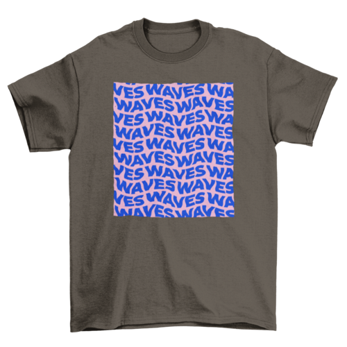 Waves texts illusions t-shirt