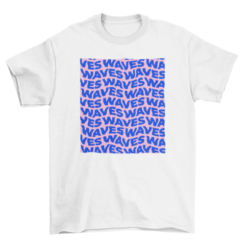 Waves texts illusions t-shirt