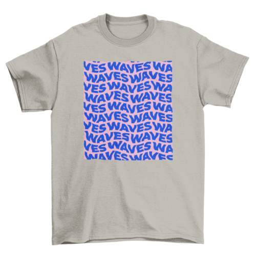 Waves texts illusions t-shirt